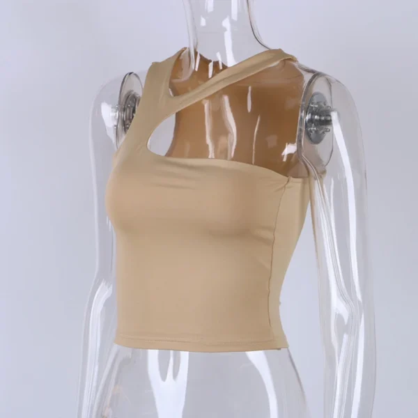 Top Tank Sexy com Recorte e Ombro Descoberto - Estilo Irregular - Imagem 9