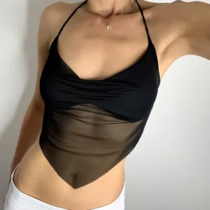 Top Cortado com Decote em V - Estilo Sexy e Casual