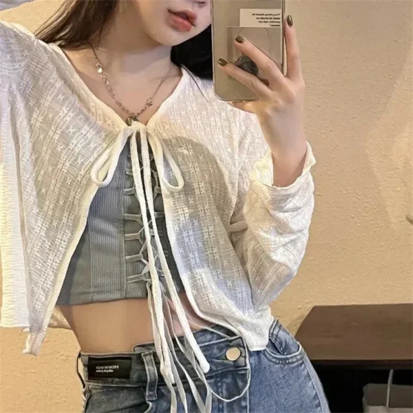 Cardigan Feminino de Verão - Moda Coreana - Imagem 3