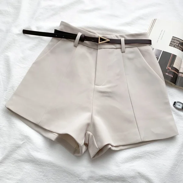Short Feminino Casual Elegante – Modelo A-Line com Cinto - Imagem 5