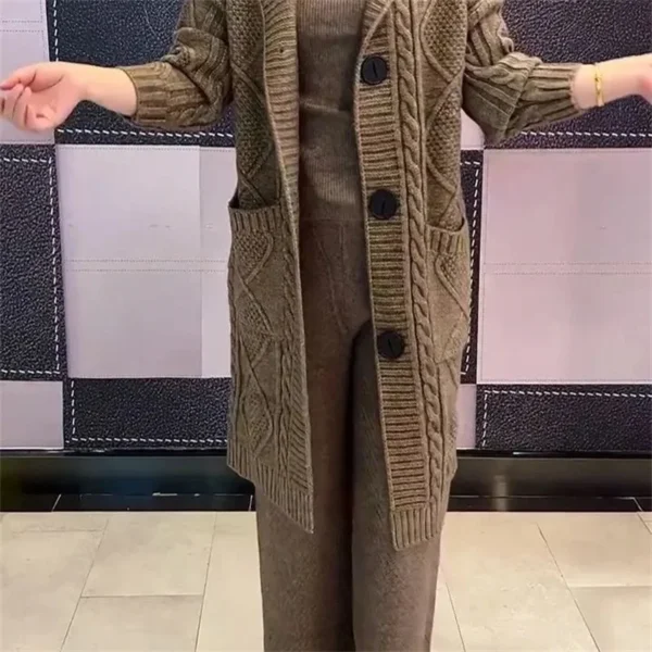 Cardigan de Tricô com Capuz - Moda Feminina - Imagem 2