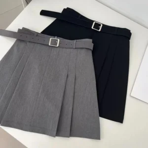Saia Plissada Feminina - Estilo Preppy e Confortável