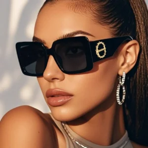 Óculos de sol quadrados de luxo - Estilo clássico e vintage