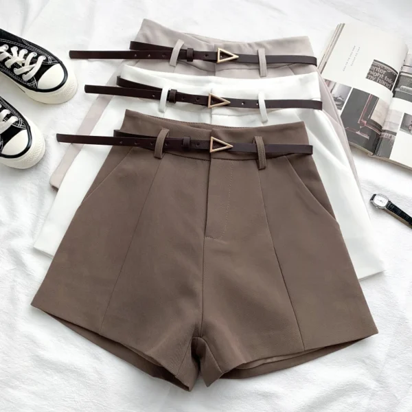 Short Feminino Casual Elegante – Modelo A-Line com Cinto - Imagem 6
