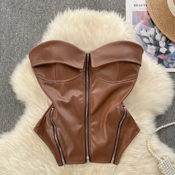 Corset Steampunk com Zíper - Estilo Vintage