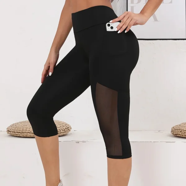 Calça de Yoga de Cintura alta com Bolsos