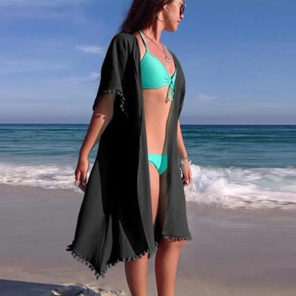 Cardigã de Praia Feminina - Estilo Praia e Proteção Solar - Imagem 3