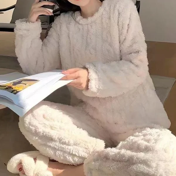 Conjunto de pijama de veludo - Quente e Confortável - Imagem 2
