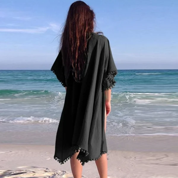 Cardigã de Praia Feminina - Estilo Praia e Proteção Solar - Imagem 4