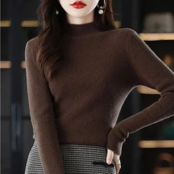 Sweater Feminino de Tricô - Moda Slim (Justo) - Imagem 3