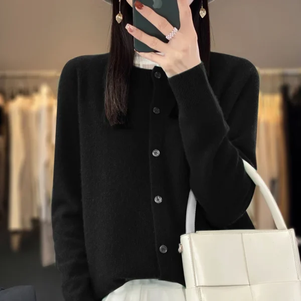 Sweater de Lã Cashmere Australiano - Moda Outono/Inverno - Imagem 8