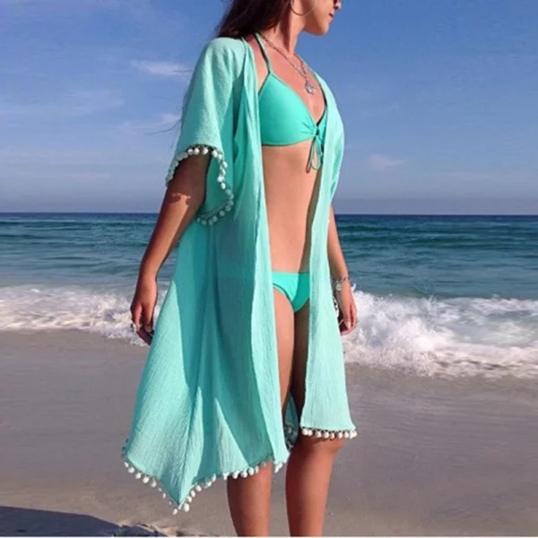 Cardigã de Praia Feminina - Estilo Praia e Proteção Solar