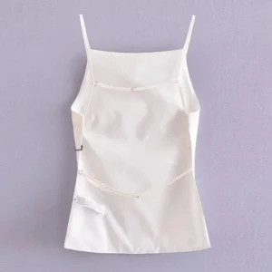 Top Tank com Alças Finas e Decote Quadrado - Estilo Vintage e Chic