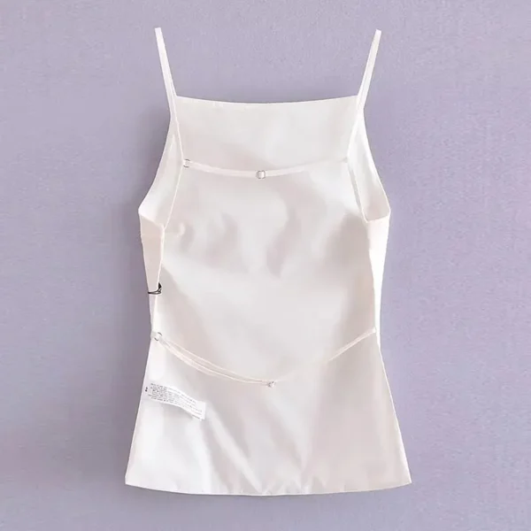 Top Tank com Alças Finas e Decote Quadrado - Estilo Vintage e Chic