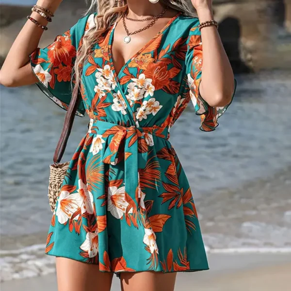 Macacão curto feminino - Estilo boêmio e elegante
