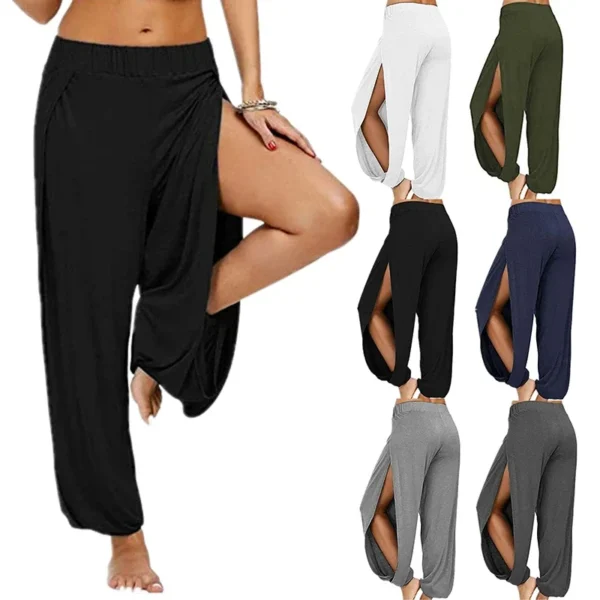 Calça feminina de perna larga - Estilo hippie e confortável - Imagem 3