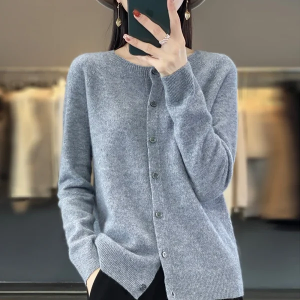 Sweater de Lã Cashmere Australiano - Moda Outono/Inverno - Imagem 13