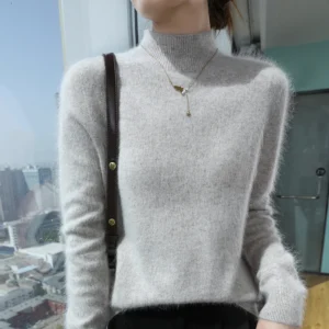 Sweater de Cashmere Feminino - Moda Outono/Inverno