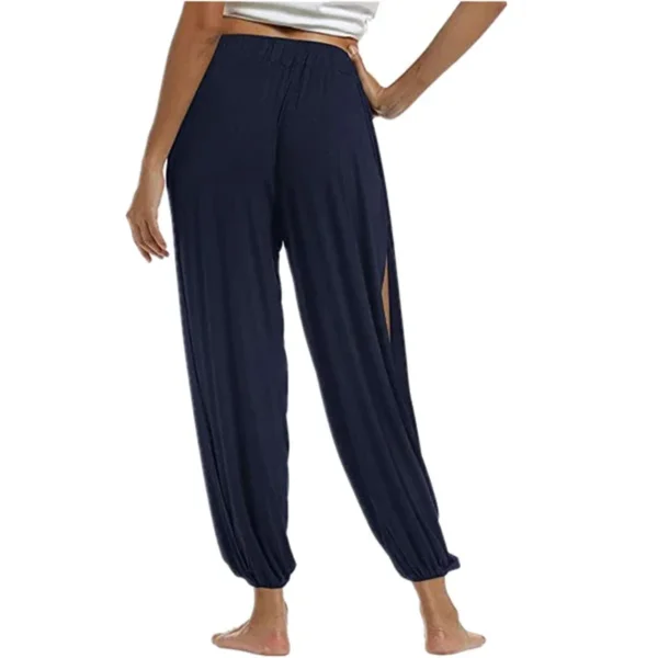 Calça feminina de perna larga - Estilo hippie e confortável - Imagem 4