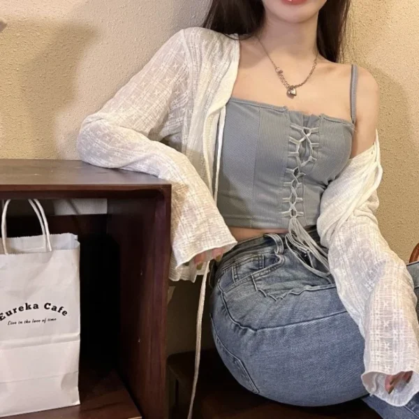 Cardigan Feminino de Verão - Moda Coreana - Imagem 5