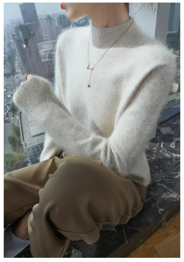 Sweater de Cashmere Feminino - Moda Outono/Inverno - Imagem 9