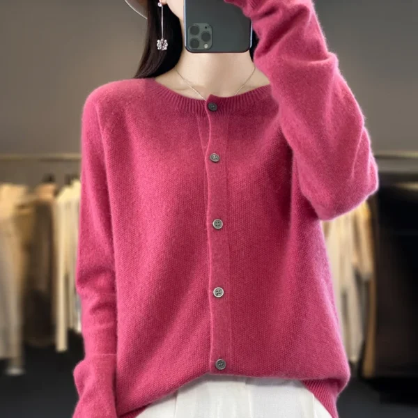 Sweater de Lã Cashmere Australiano - Moda Outono/Inverno - Imagem 12