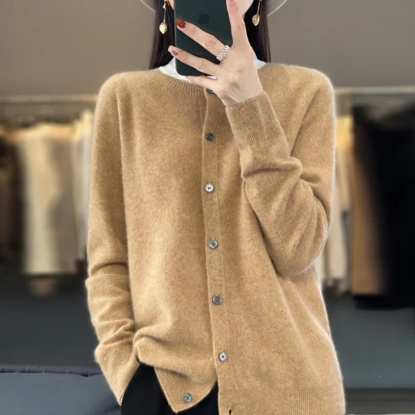 Sweater de Lã Cashmere Australiano - Moda Outono/Inverno - Imagem 3