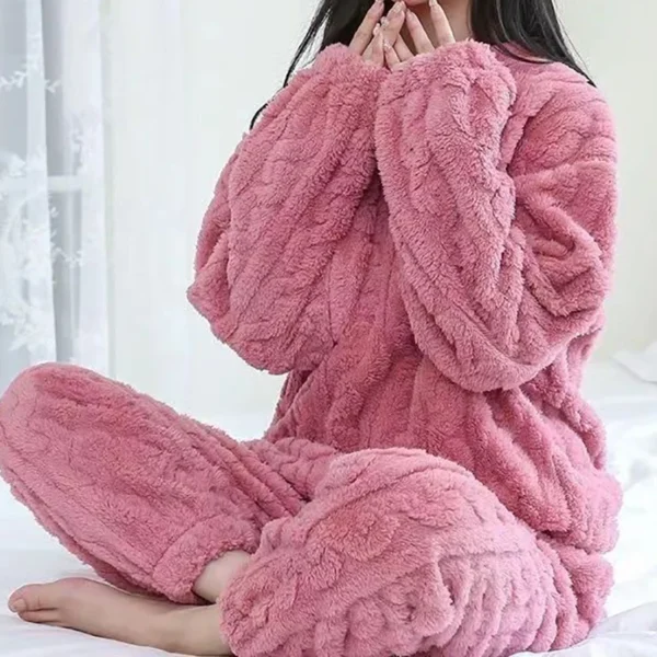 Conjunto de pijama de veludo - Quente e Confortável - Imagem 3