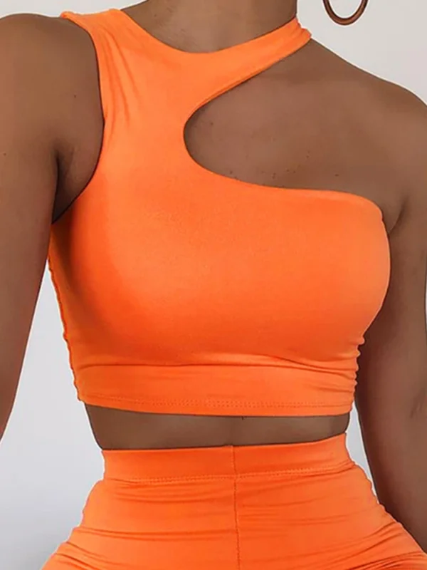 Top Tank Sexy com Recorte e Ombro Descoberto - Estilo Irregular - Imagem 3