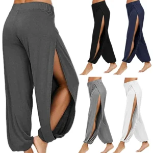 Calça feminina de perna larga - Estilo hippie e confortável