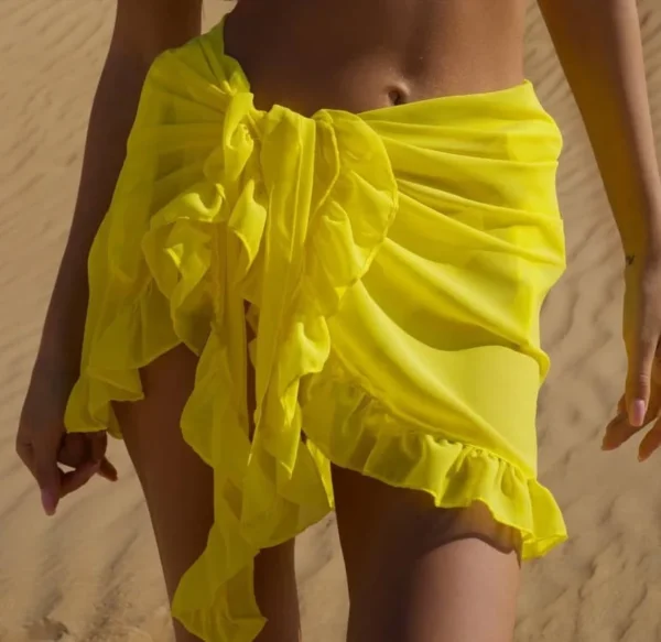 Saia Curta de Praia com Babado - Estilo Praia e Feminino - Imagem 2