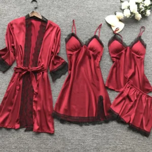 Conjunto de pijama de renda sexy - Confortável e Sedutor