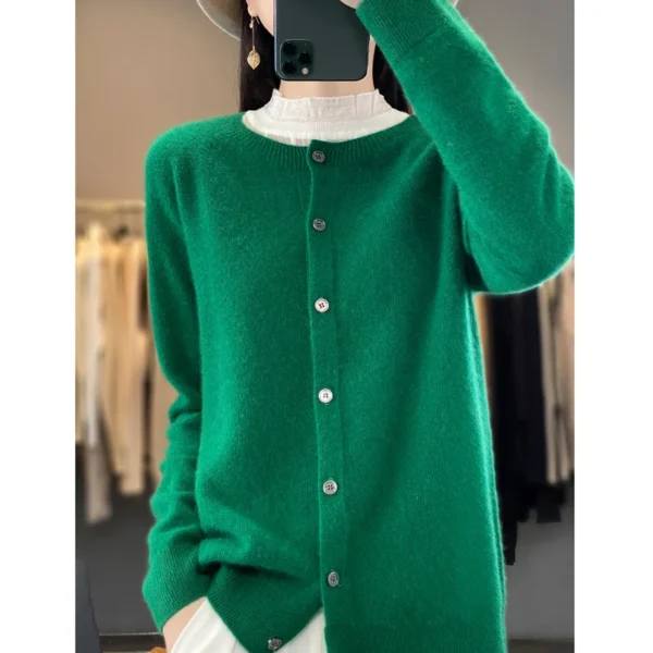 Sweater de Lã Cashmere Australiano - Moda Outono/Inverno - Imagem 9