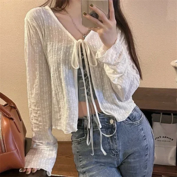 Cardigan Feminino de Verão - Moda Coreana - Imagem 2