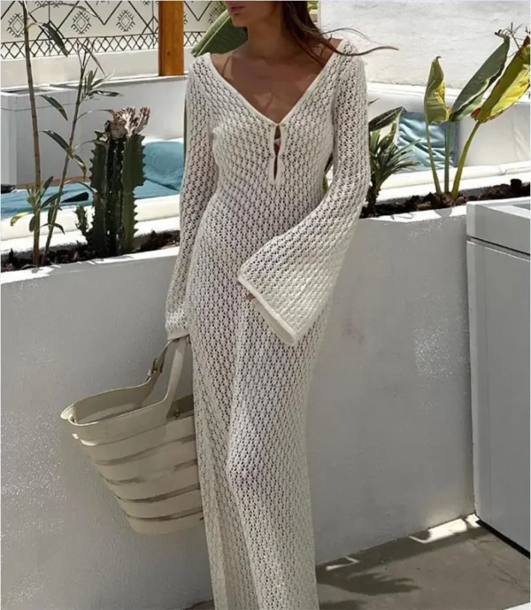 Vestido de Praia Longo Sexy - Estilo Praia e Sensual - Imagem 2