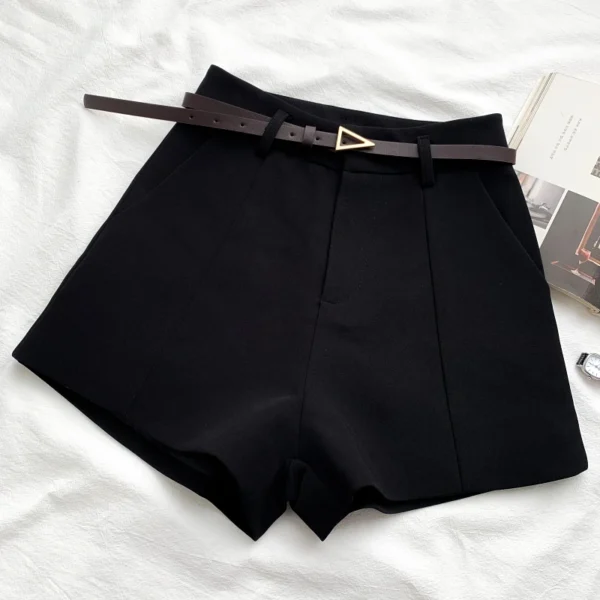 Short Feminino Casual Elegante – Modelo A-Line com Cinto - Imagem 2