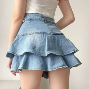 Saia Short Jeans - Estilo Vintage e Confortável