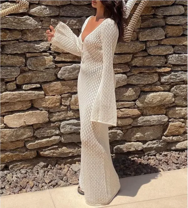 Vestido de Praia Longo Sexy - Estilo Praia e Sensual - Imagem 5