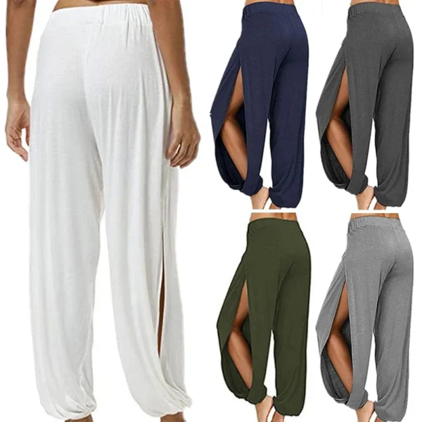 Calça feminina de perna larga - Estilo hippie e confortável - Imagem 2