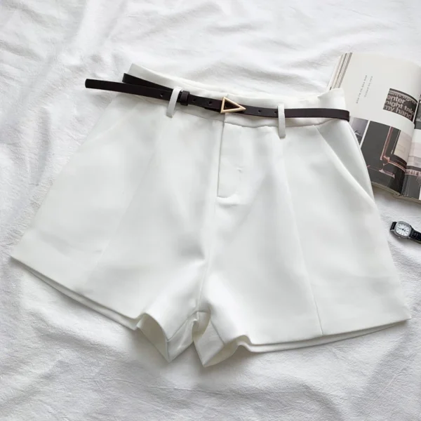 Short Feminino Casual Elegante – Modelo A-Line com Cinto - Imagem 4