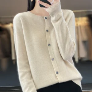 Sweater de Lã Cashmere Australiano - Moda Outono/Inverno