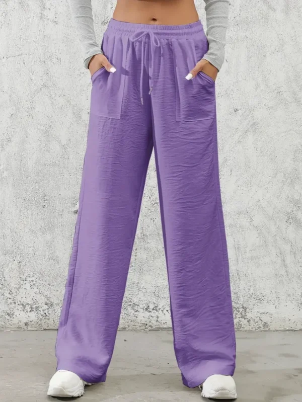 Calça feminina de perna reta - Estilo casual e confortável - Imagem 8